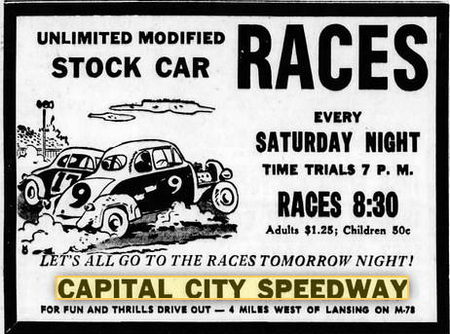 Capital City Speedway - 1959 Ad (newer photo)